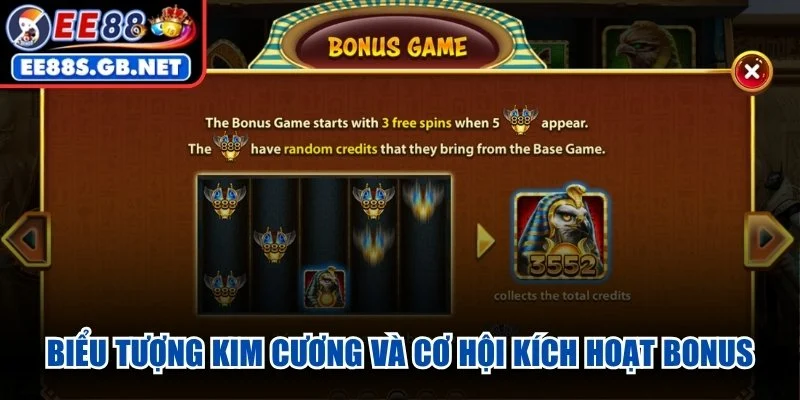Biểu tượng kim cương và cơ hội kích hoạt bonus