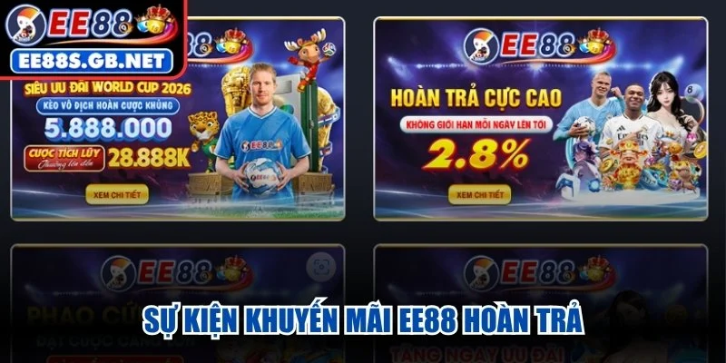 Sự kiện khuyến mãi EE88 hoàn trả