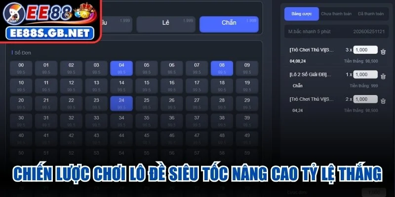 Chiến lược chơi lô đề siêu tốc nâng cao tỷ lệ thắng