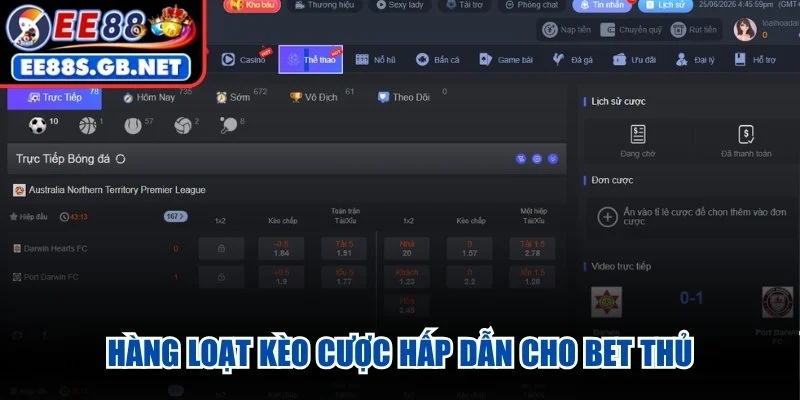 Hàng loạt kèo cược hấp dẫn cho bet thủ